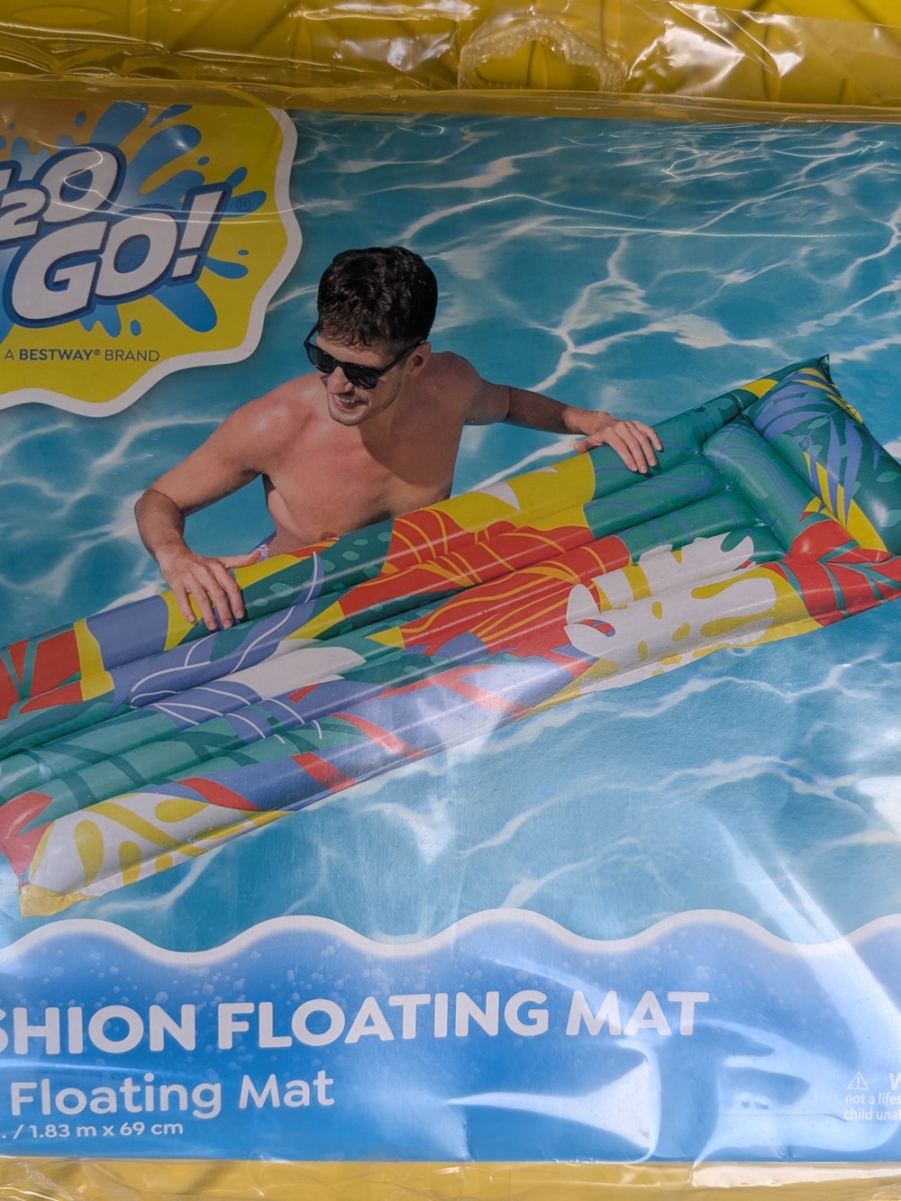 Green Tropical Fashion Floating Mat - Pool Lounger